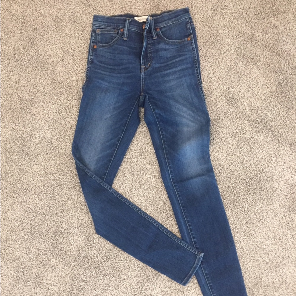 Madewell blue denim 10in high rise